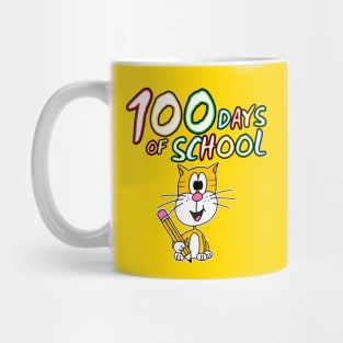 100 Days Of School Cat Kindergarten 2022 Mug